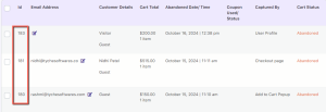 Abandoned Orders - Tyche Softwares Documentation