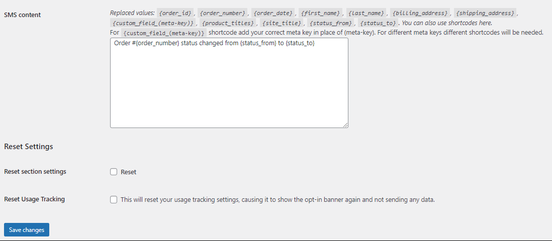 Notify customers about change in order status with SMS 2 Notify customers about change in order status with SMS - Tyche Softwares Documentation