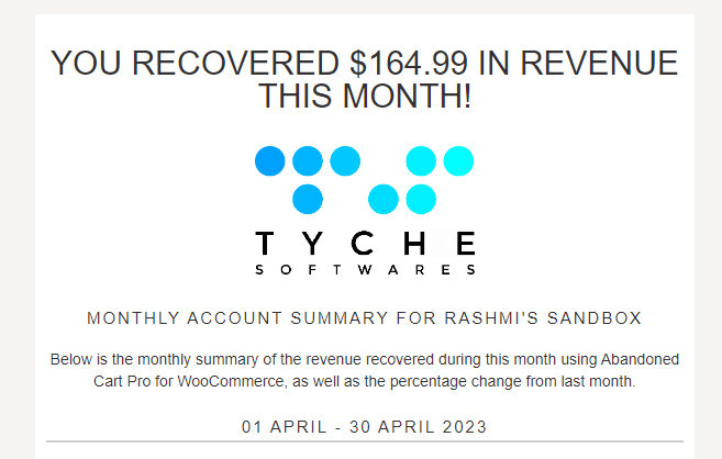 Receive Weekly or Monthly Reports via email - Tyche Softwares Documentation