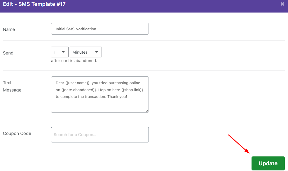 SMS Notifications - Tyche Softwares Documentation