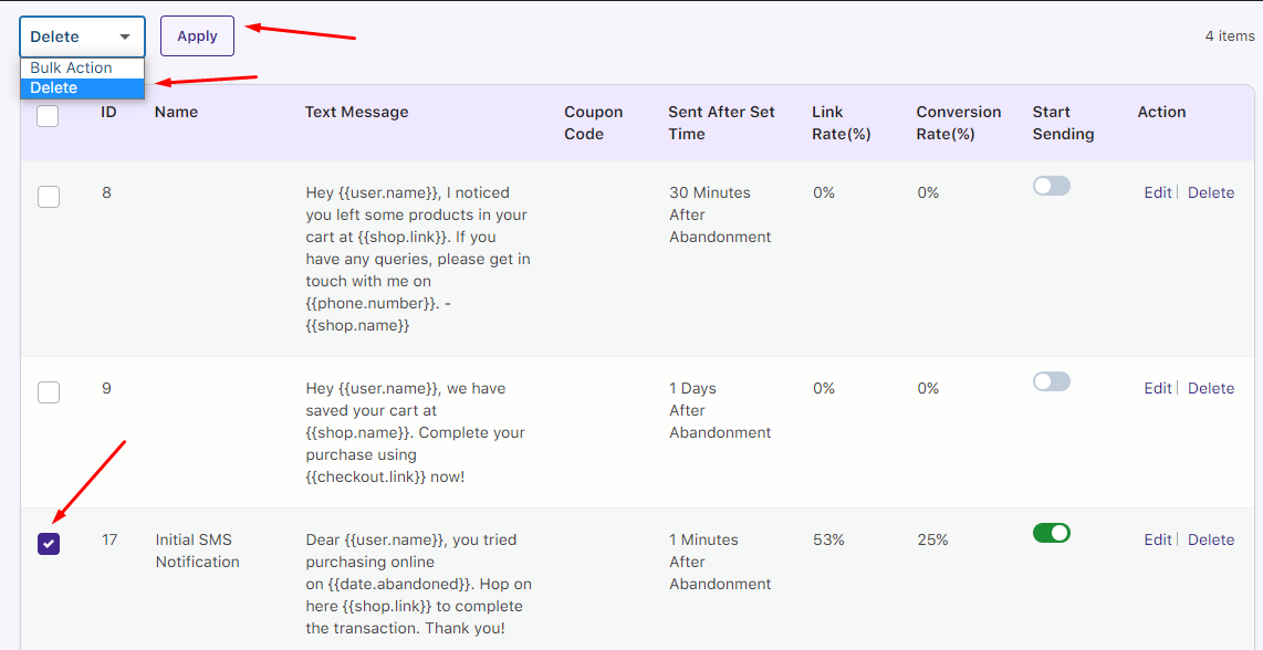 SMS Notifications - Tyche Softwares Documentation