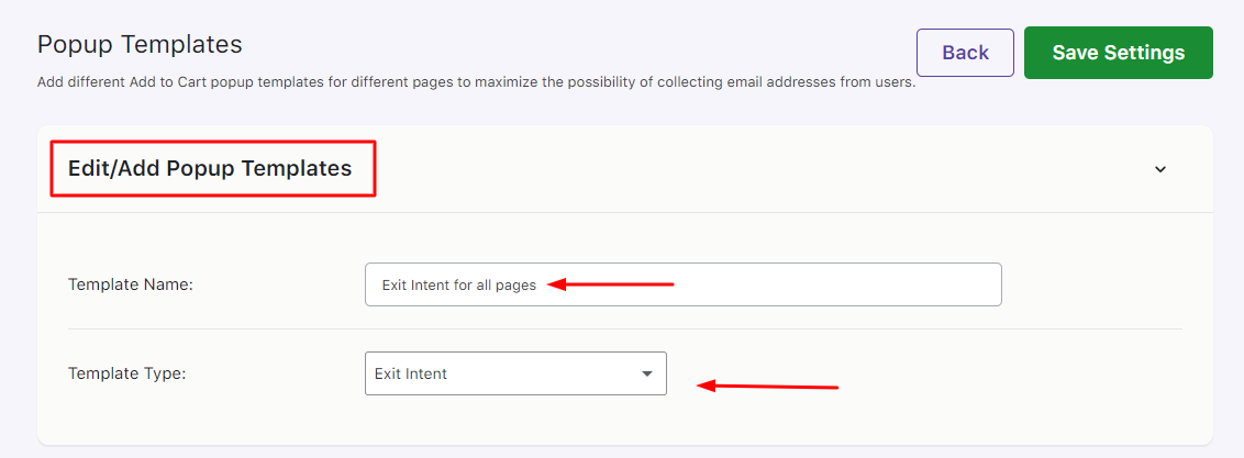 Pop Up Templates - Tyche Softwares Documentation