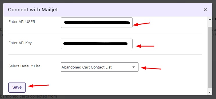 Integration with Mailjet - Tyche Softwares Documentation