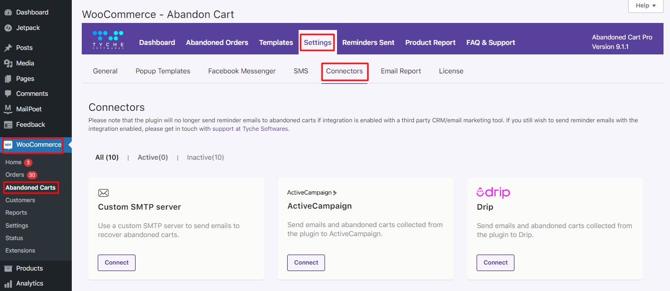 Integration with Custom SMTP - Tyche Softwares Documentation