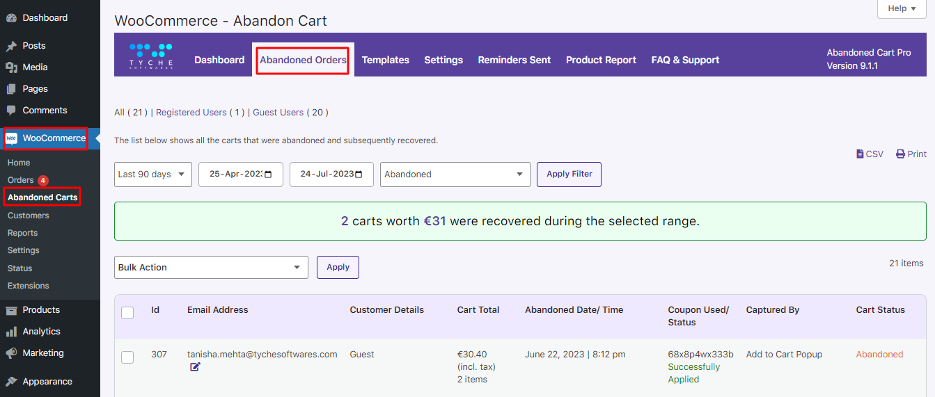 Integration with ActiveCampaign - Tyche Softwares Documentation