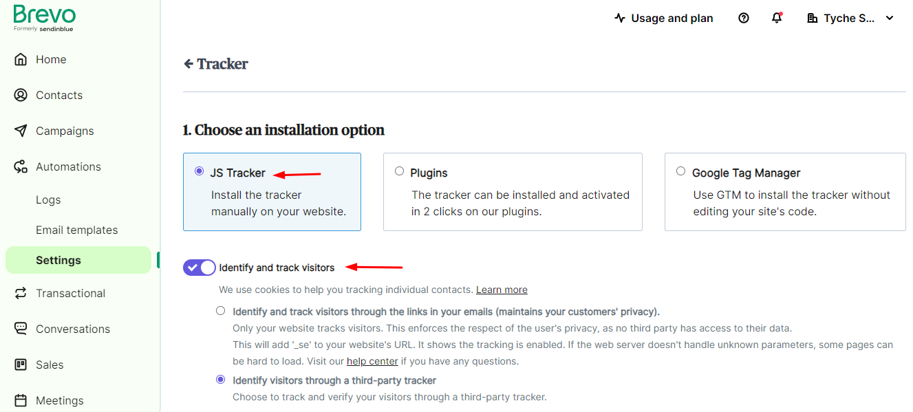 Integration with Brevo (Sendinblue) - Tyche Softwares Documentation