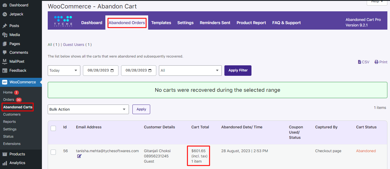 Prices Including or Excluding Taxes - Tyche Softwares Documentation