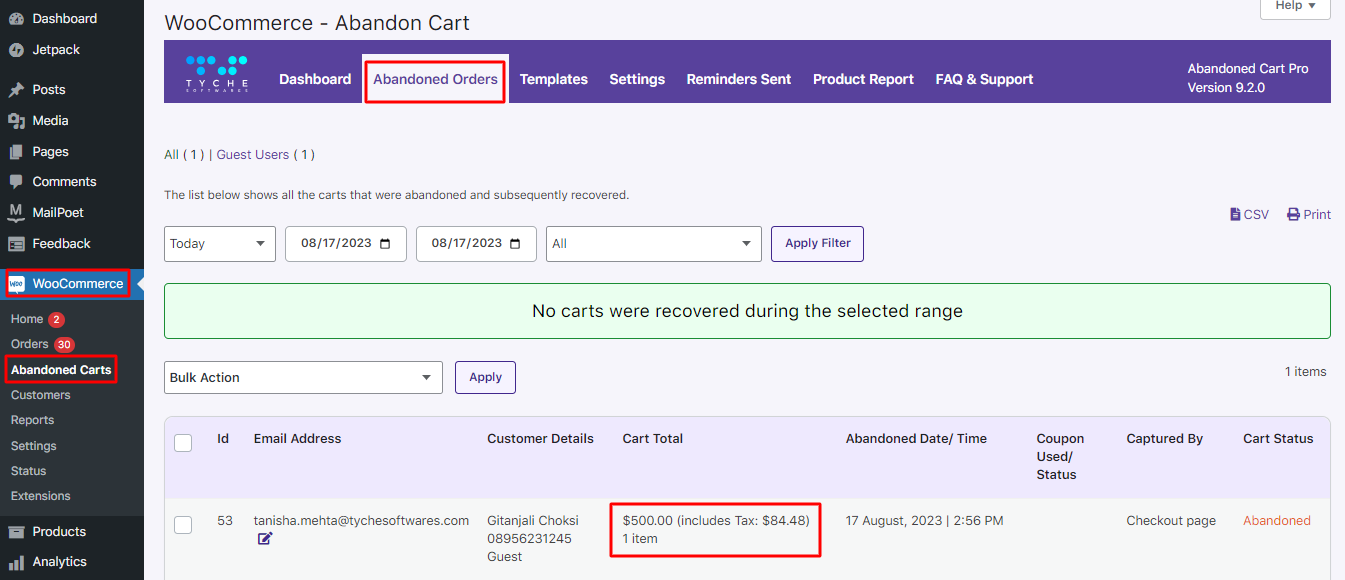 Prices Including or Excluding Taxes - Tyche Softwares Documentation