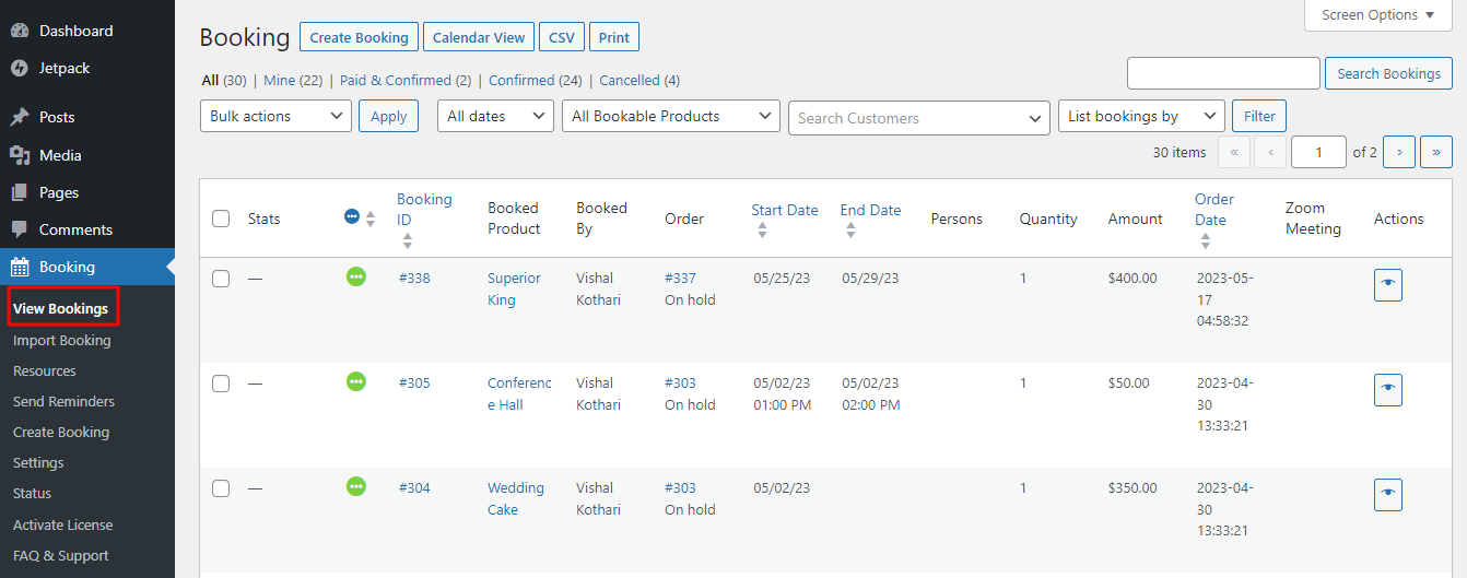 New Admin UI changes in v6.0.0 of Booking & Appointment for WooCommerce plugin - Tyche Softwares Documentation