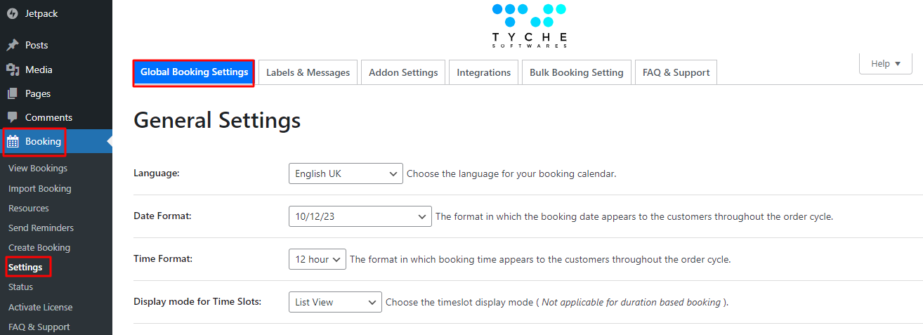 New Admin UI changes in v6.0.0 of Booking & Appointment for WooCommerce plugin - Tyche Softwares Documentation