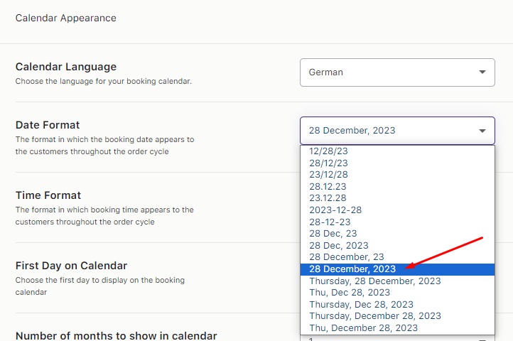 Calendar - Tyche Softwares Documentation