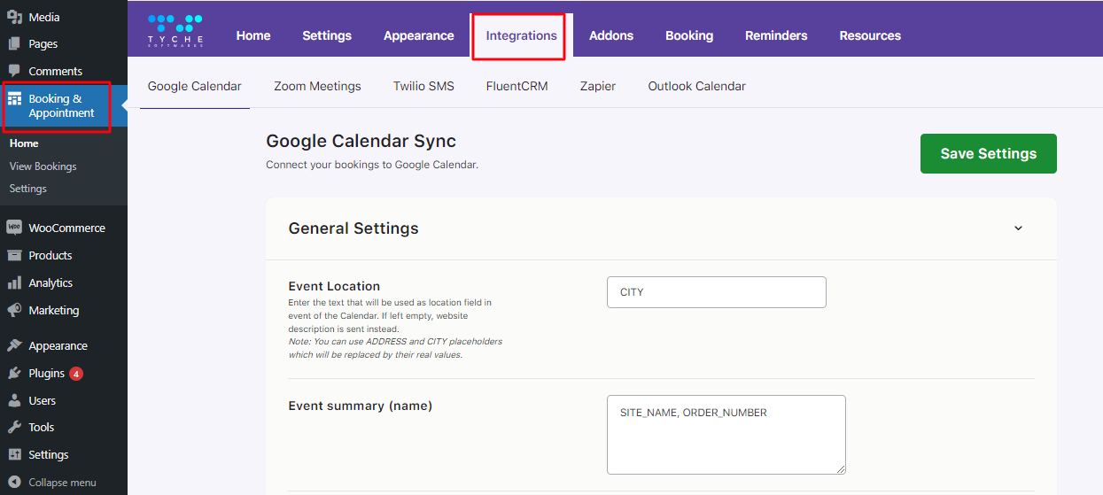 New Admin UI changes in v6.0.0 of Booking & Appointment for WooCommerce plugin - Tyche Softwares Documentation