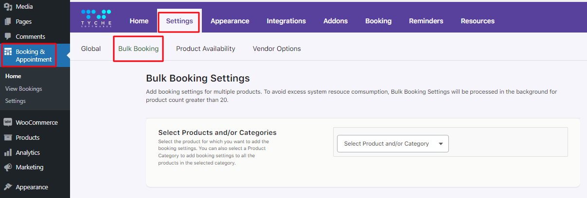 New Admin UI changes in v6.0.0 of Booking & Appointment for WooCommerce plugin - Tyche Softwares Documentation