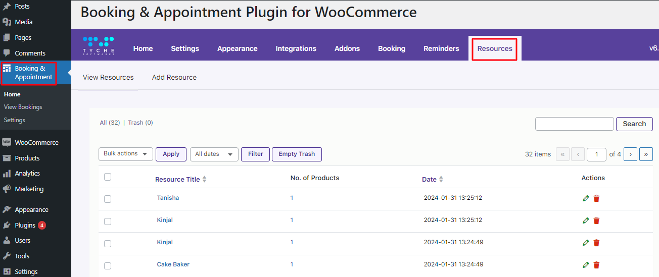 New Admin UI changes in v6.0.0 of Booking & Appointment for WooCommerce plugin - Tyche Softwares Documentation