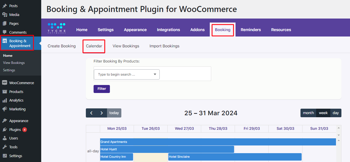 New Admin UI changes in v6.0.0 of Booking & Appointment for WooCommerce plugin - Tyche Softwares Documentation