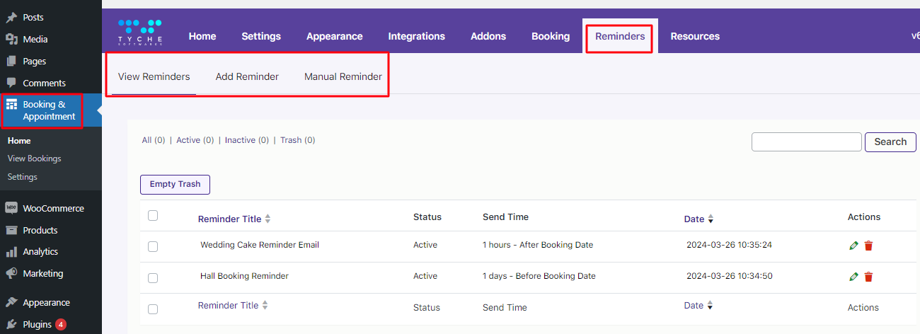 New Admin UI changes in v6.0.0 of Booking & Appointment for WooCommerce plugin - Tyche Softwares Documentation