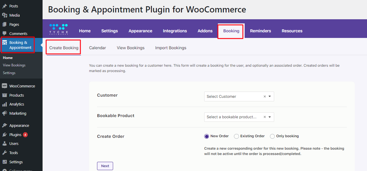 New Admin UI changes in v6.0.0 of Booking & Appointment for WooCommerce plugin - Tyche Softwares Documentation