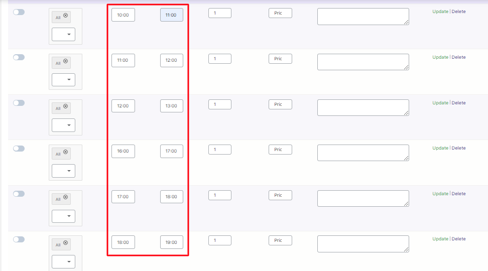 Bulk Booking Settings 5 Bulk Booking Settings - Tyche Softwares Documentation