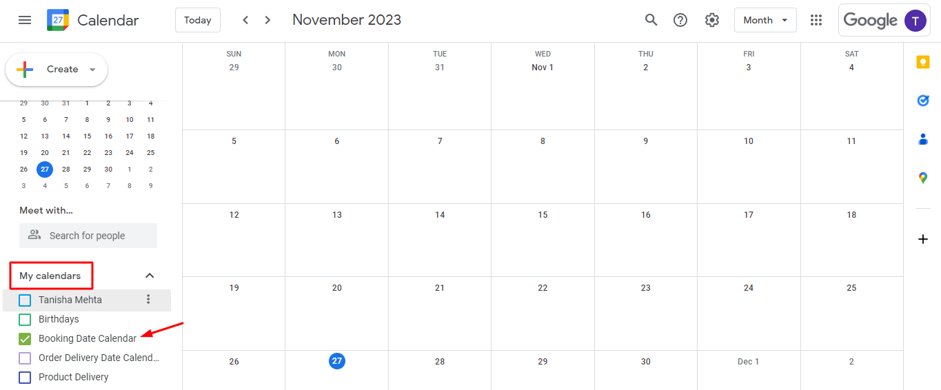 Google Calendar - Tyche Softwares Documentation