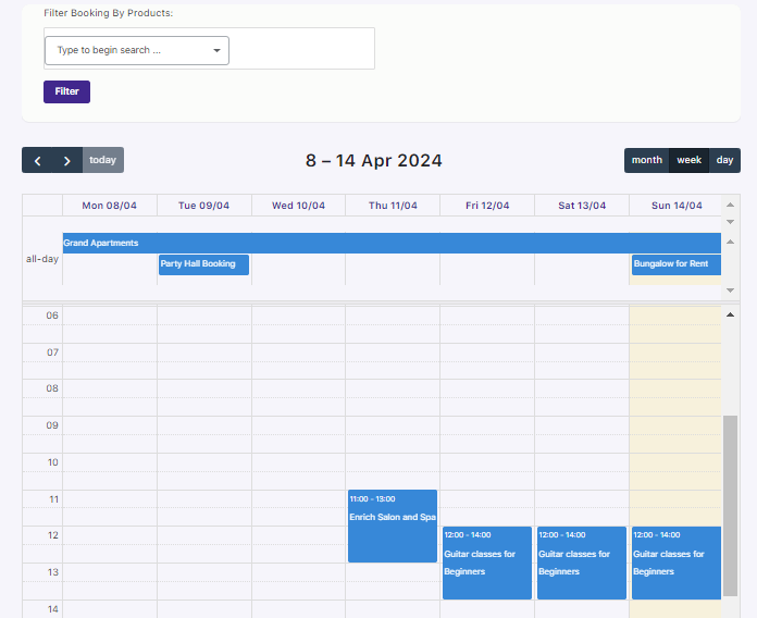 Calendar - Tyche Softwares Documentation