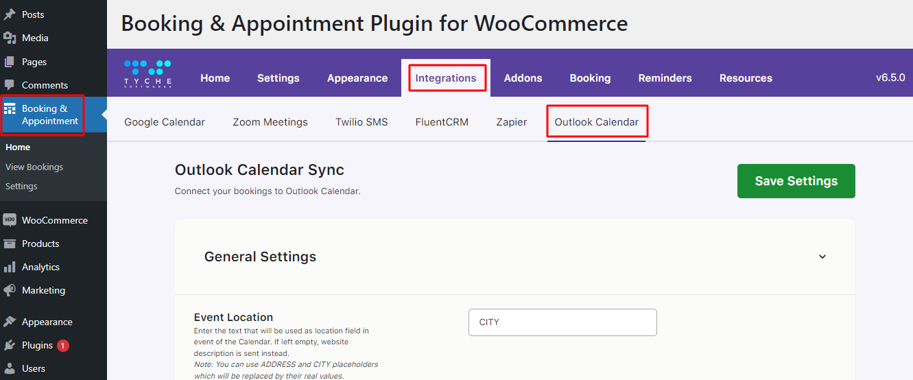 Outlook Calendar - Tyche Softwares Documentation