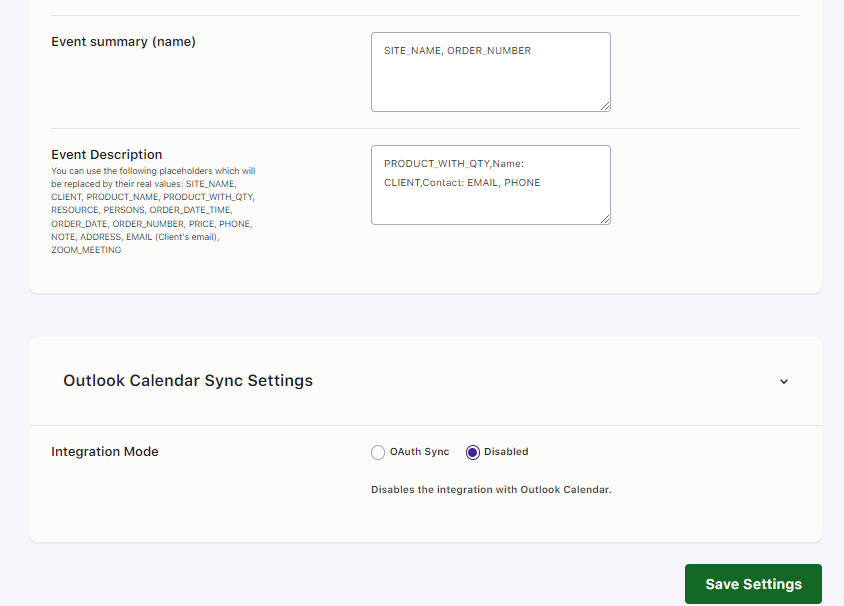 Outlook Calendar - Tyche Softwares Documentation
