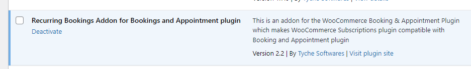 Recurring Bookings - Tyche Softwares Documentation