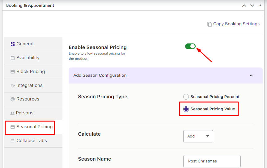 Seasonal Pricing - Tyche Softwares Documentation
