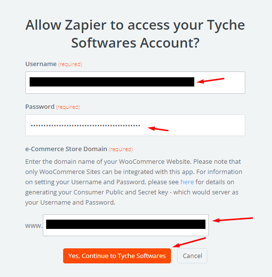 Zapier - Tyche Softwares Documentation