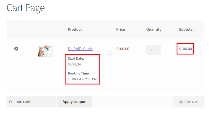 Fixed Time in Date and Time Slot Booking Type - Tyche Softwares Documentation