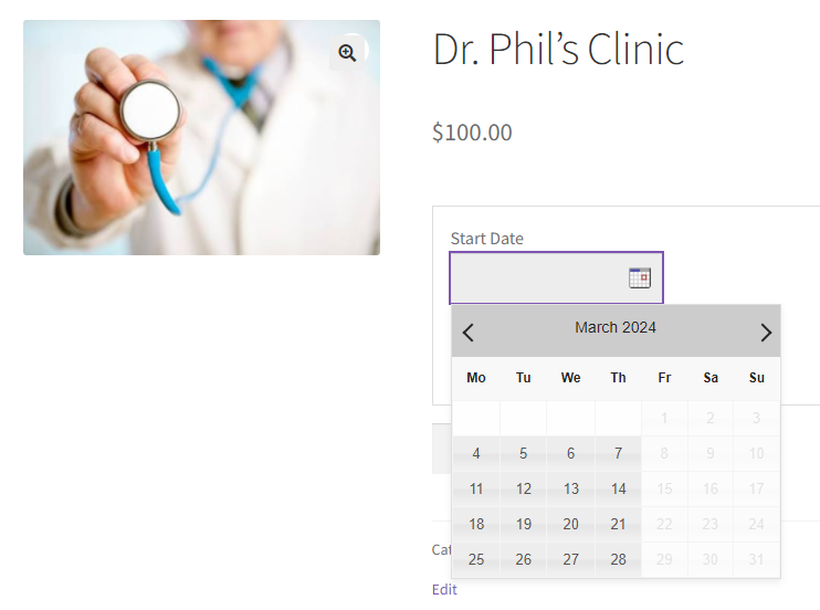 Fixed Time in the Date & Time Booking Type - Tyche Softwares Documentation