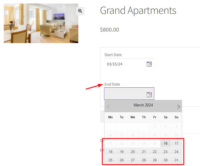 Maximum Nights in the Multiple Nights Booking Type - Tyche Softwares Documentation