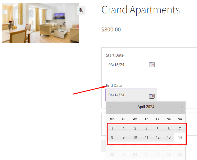 Maximum Number of Nights to Book in the Multiple Nights Booking Type - Tyche Softwares Documentation