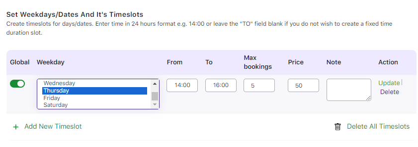 Setup Multiple Dates Booking - Tyche Softwares Documentation