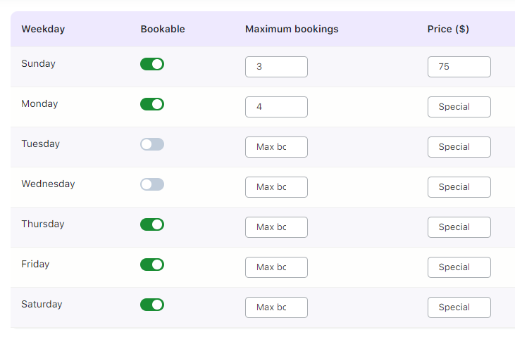 Setup Multiple Dates Booking - Tyche Softwares Documentation