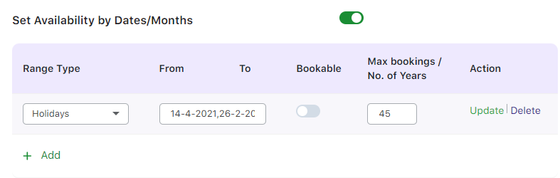 Setup Multiple Dates Booking - Tyche Softwares Documentation