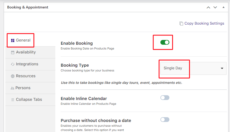 Specific Dates & Recurring Weekdays Booking in the Single Day Booking Type - Tyche Softwares Documentation