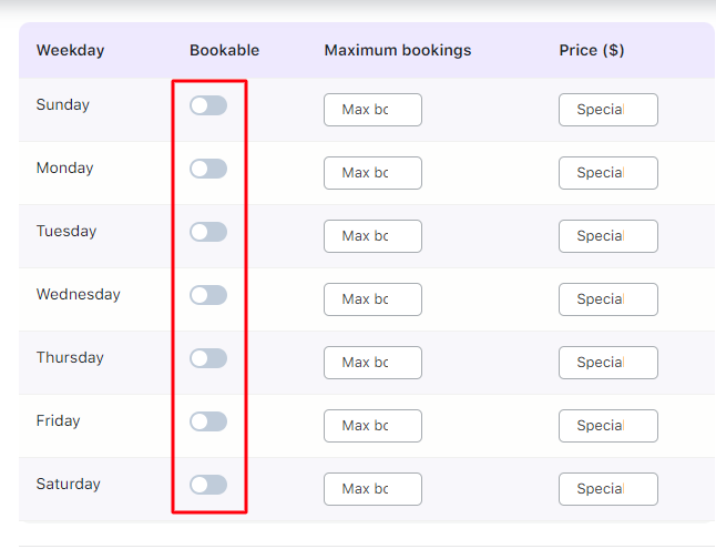 Specific Dates Booking in the Single Day Booking Type - Tyche Softwares Documentation