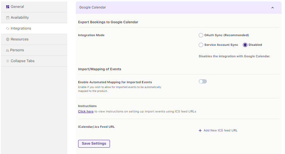 Exporting Product Level bookings to Google Calendar - Tyche Softwares Documentation