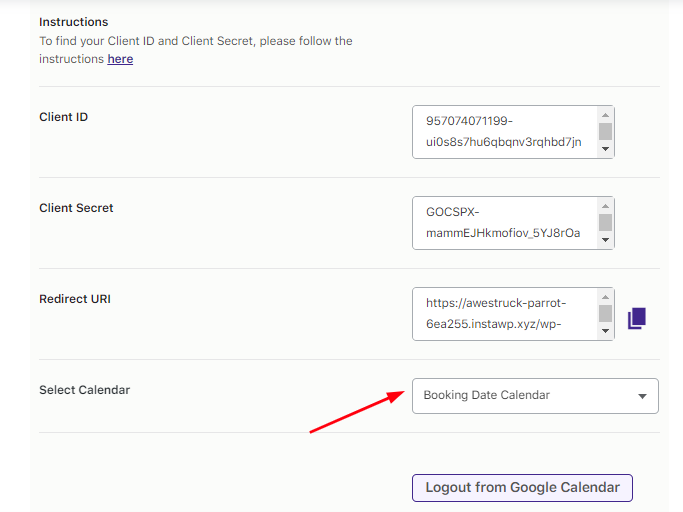 Exporting Product Level bookings to Google Calendar - Tyche Softwares Documentation