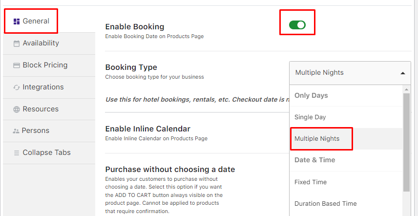 Price by Range for Variable Multiple Nights bookable products - Tyche Softwares Documentation