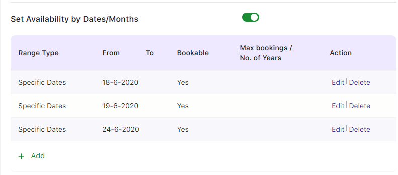 Set up Specific Dates with Timeslot using Fixed Time booking type - Tyche Softwares Documentation