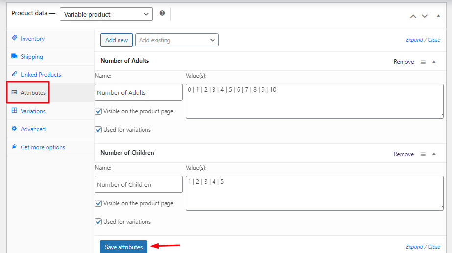 Set up lockout limit for attribute values which are considered as quantity in Variable Products - Tyche Softwares Documentation