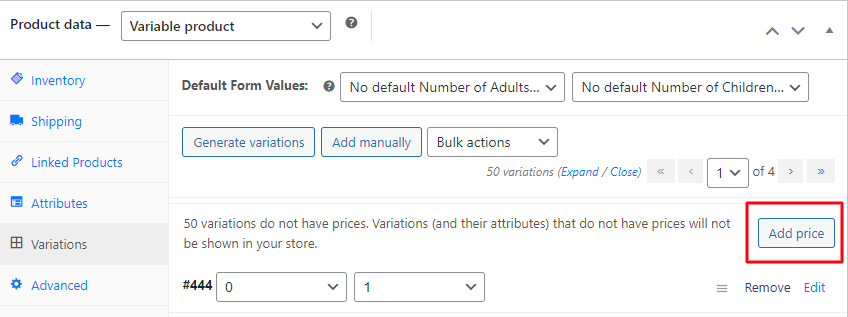 Set up lockout limit for attribute values which are considered as quantity in Variable Products - Tyche Softwares Documentation