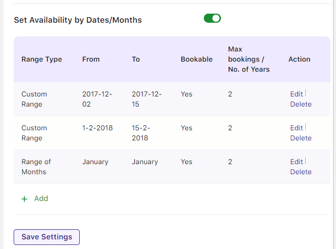 Set up a Fixed Date Range - Tyche Softwares Documentation