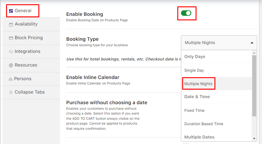 Price by Ranges for Simple Multiple Nights bookable products - Tyche Softwares Documentation