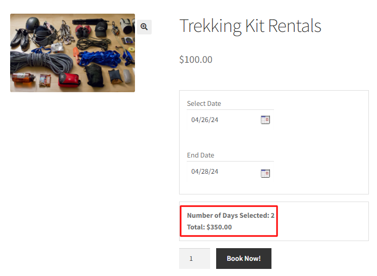 Price by Ranges for Simple Multiple Nights bookable products - Tyche Softwares Documentation