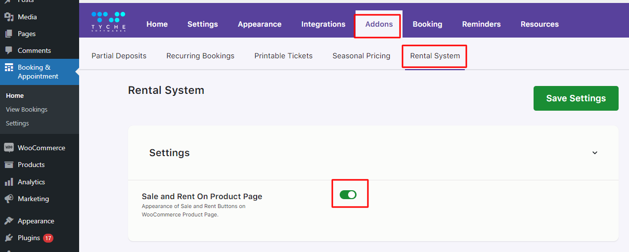 Rental System - Tyche Softwares Documentation