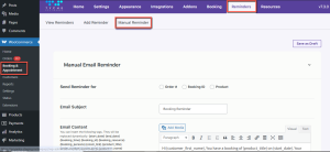Create and Send Reminder Emails Manually - Tyche Softwares Documentation