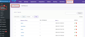 Setting the Availability of Resources - Tyche Softwares Documentation